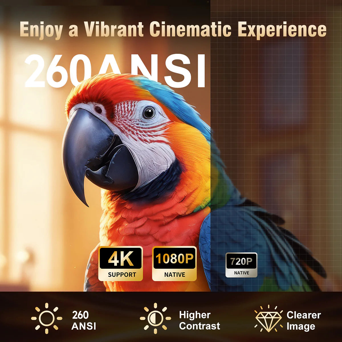 Magcubic HY310 Mini Projector Auto Focus 4K Native 1080P 260ANSI Android11 5W Speaker Air Mouse Voice Assistant Upgraded HY300